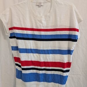 Striped Short Sleeve Sweater